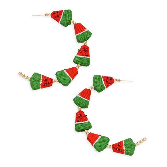 Kenneth J Lane 🆕 Watermelon hoop earrings $80 new - Picture 8 of 8